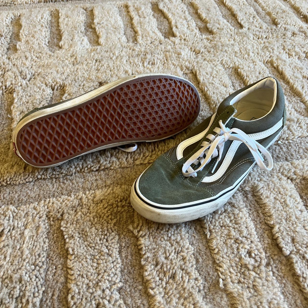 Lightly worn olive green vans. Size 11.5 men’s - Depop