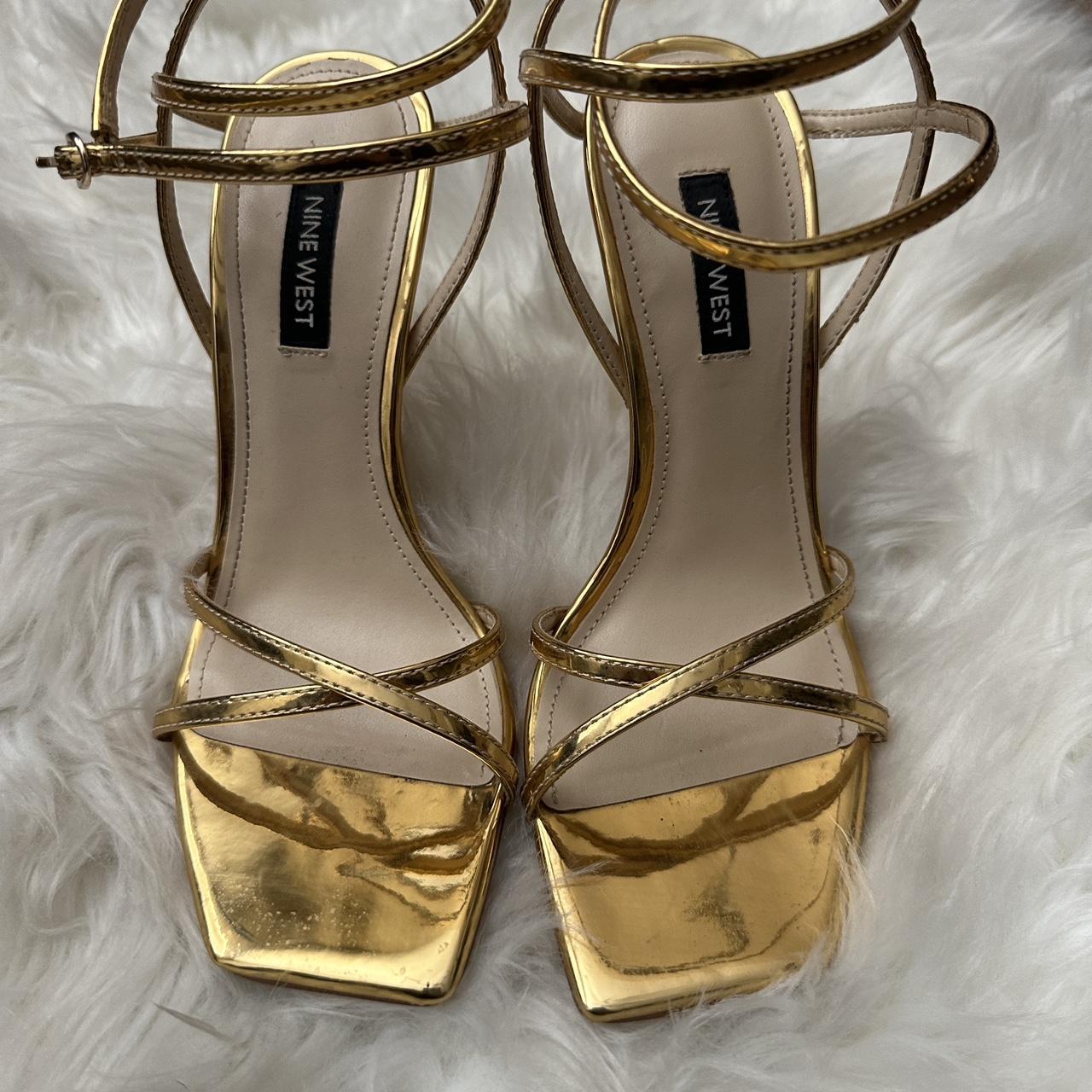 Nine west best sale gold sandals heels