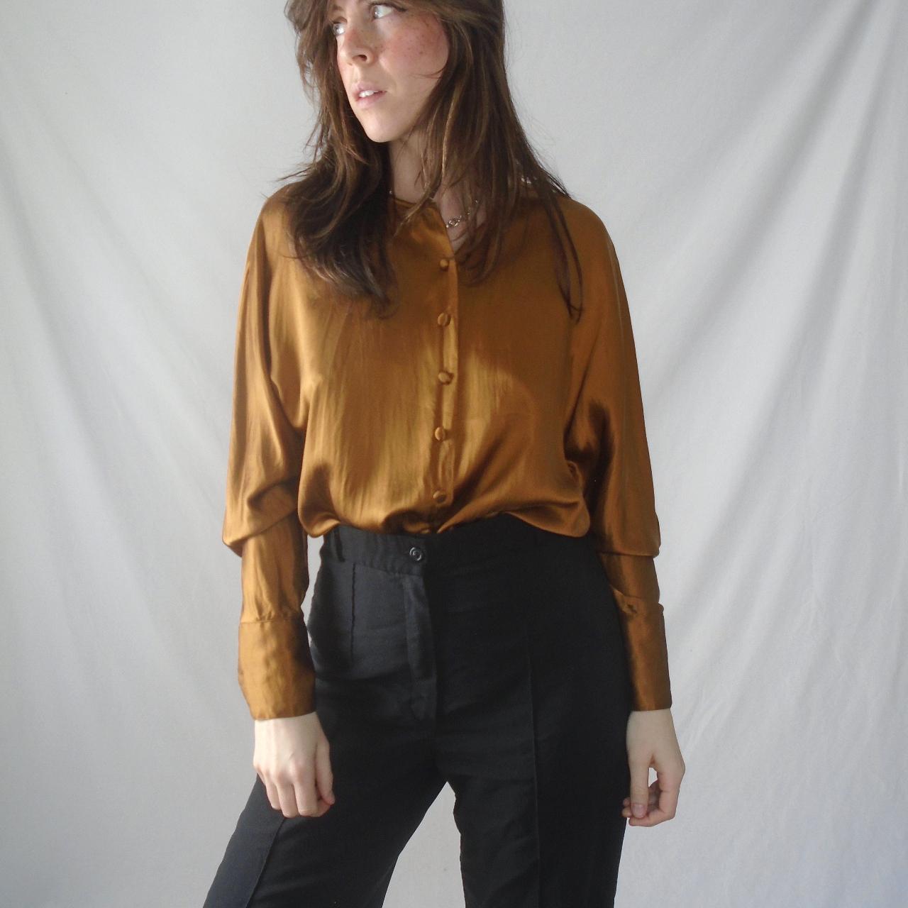 Hammered silk blouse –