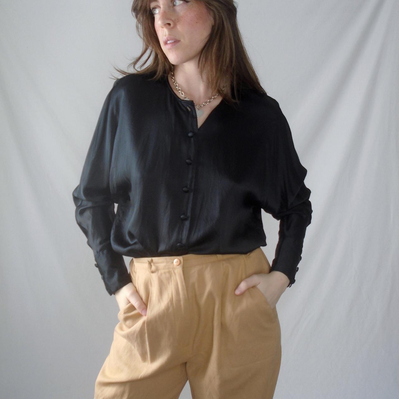 Hammered silk blouse –