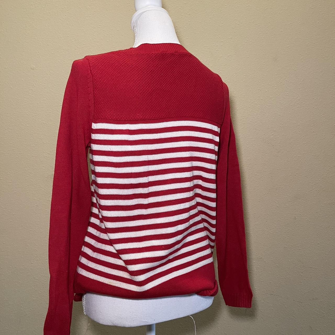 Talbots Womens Sweater Red Blue Momcore Casual - Depop