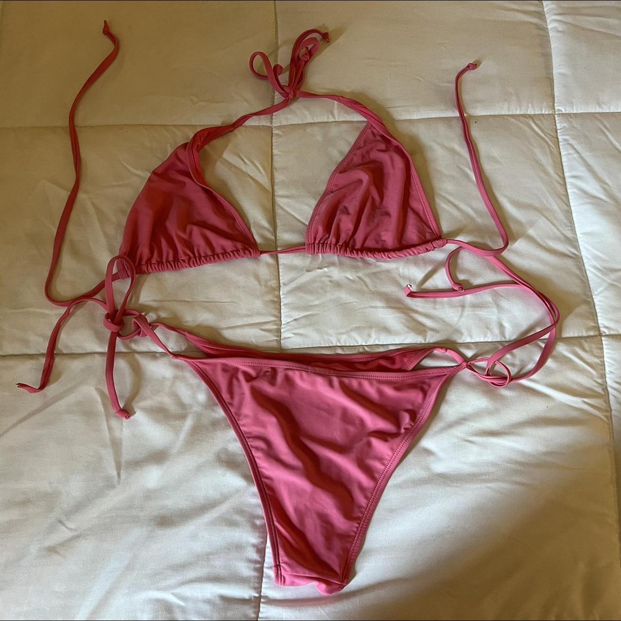 hot pink bikini | fashion nova size L - Depop