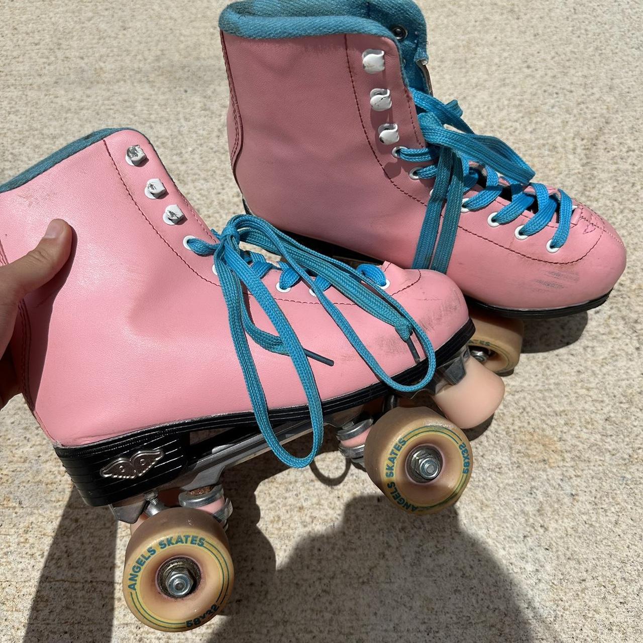 Pink Roller skates Size 8 rollerskates Depop