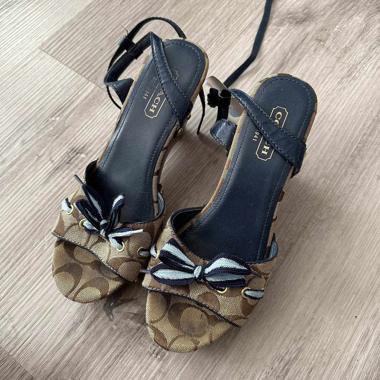 Coach sandals Flaws shown still in great condition... Depop