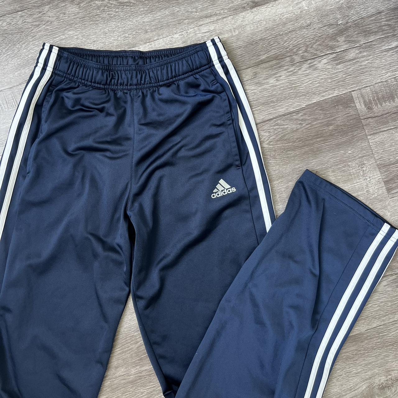 Navy adidas track pants Perf condition so cute - Depop