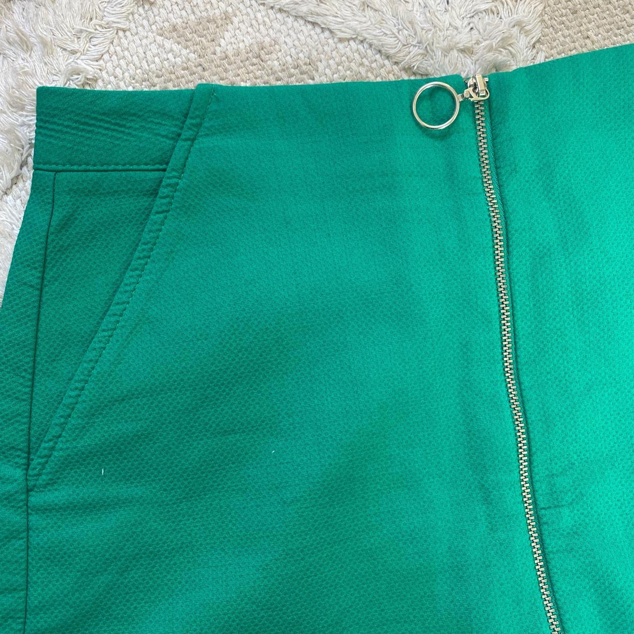 Zara Women's Green Skirt | Depop