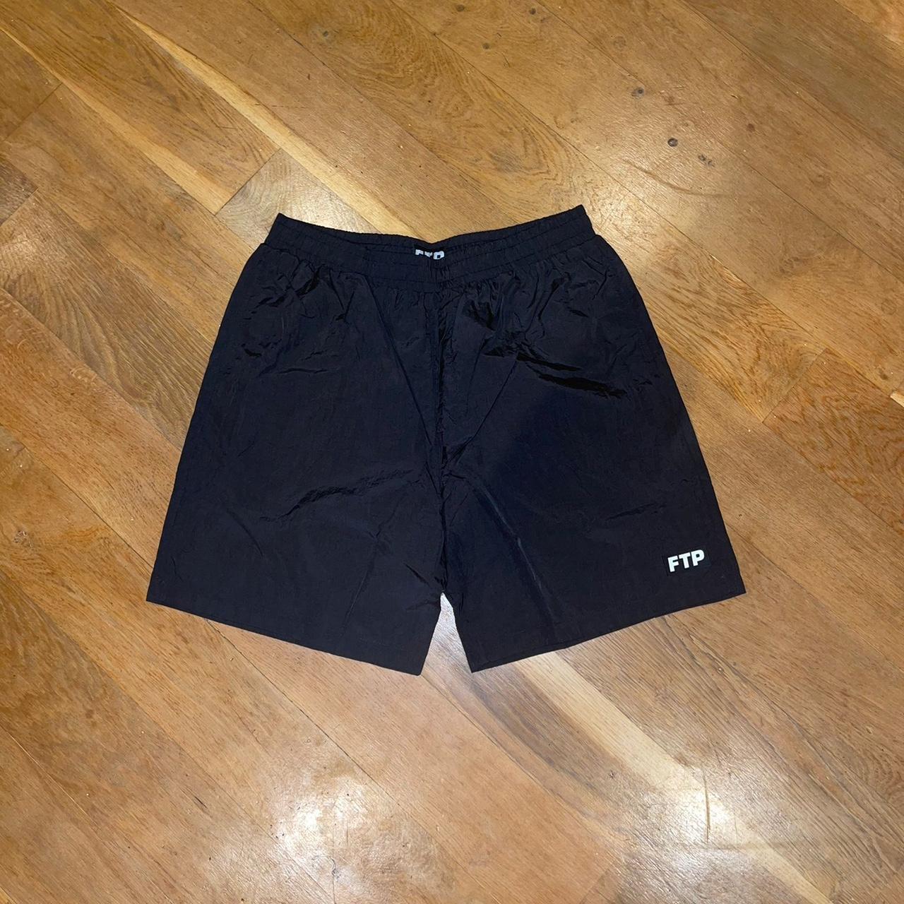 FTP Men's Black and White Shorts | Depop