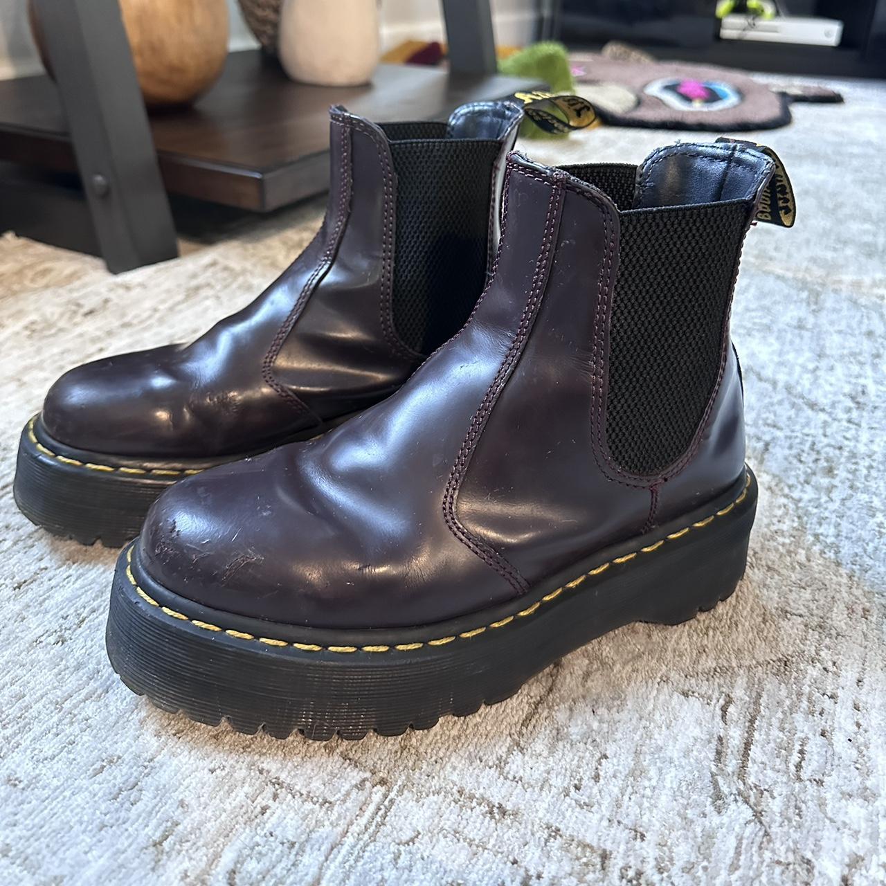 Doc Martens 2976 Arcadia Cherry Red Platform Chelsea. Depop