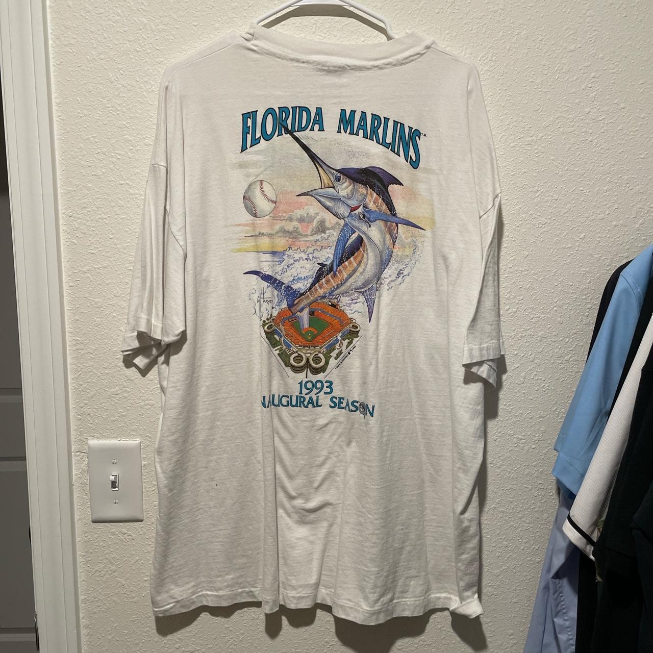 Florida Marlins Inaugural Season Shirt Size XXL - Depop