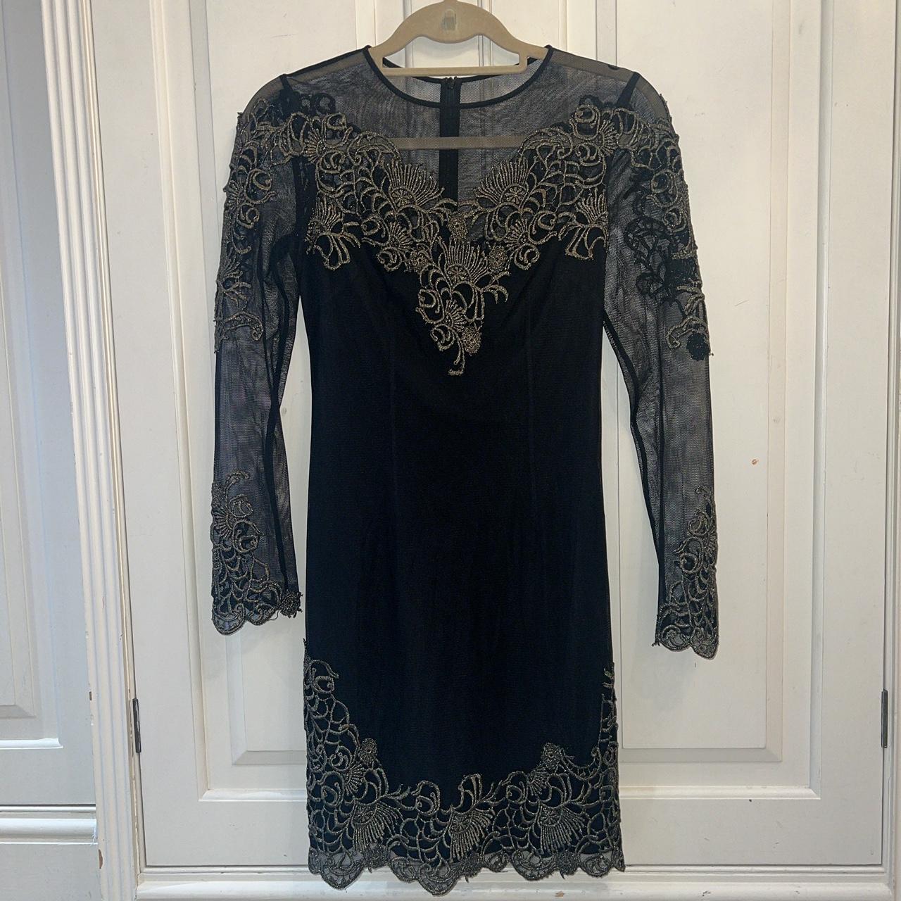 Karen millen black and gold clearance dress