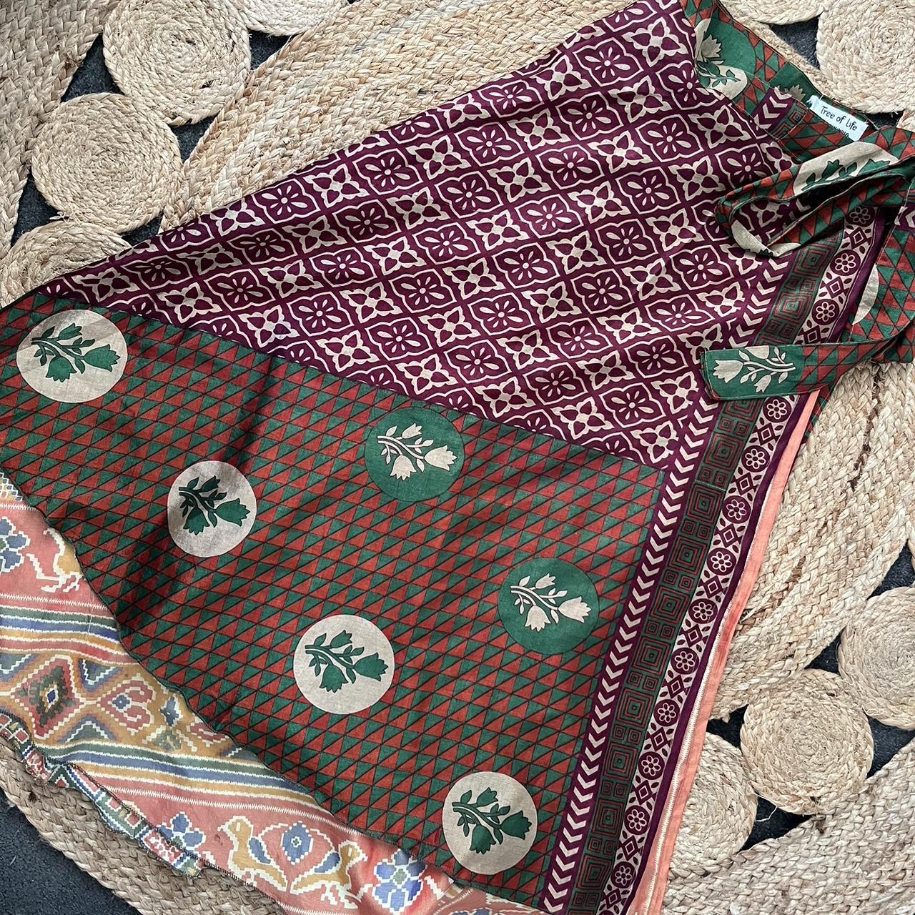 Tree of life wrap skirt One size fits all very... Depop