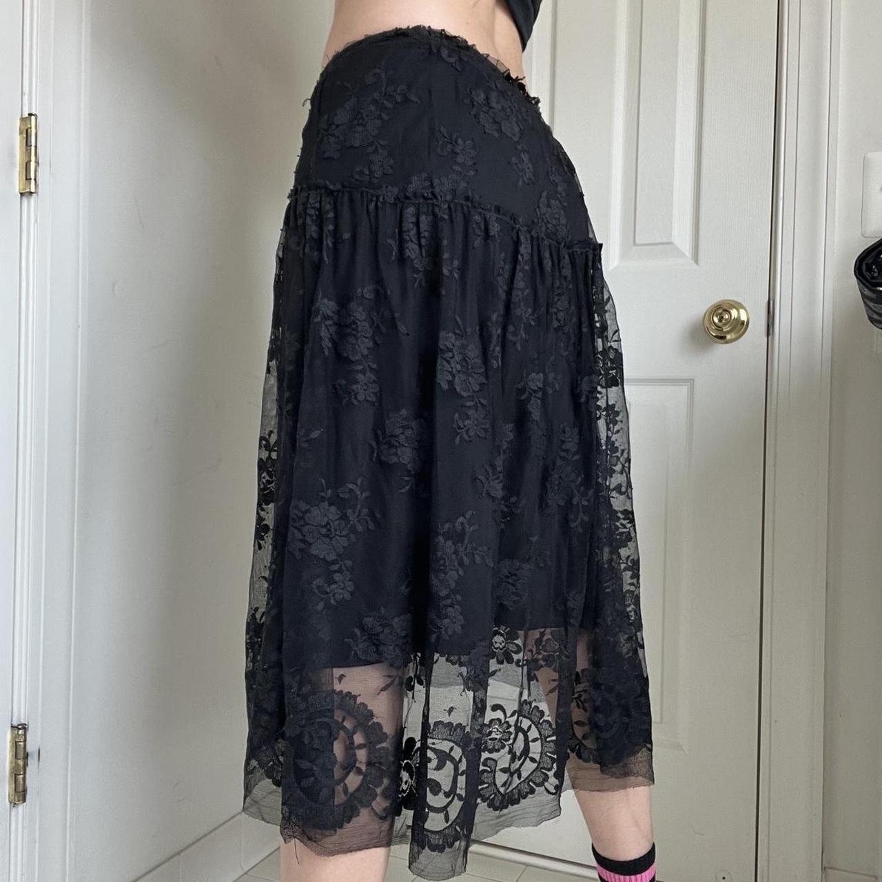 vintage max studio skirt made in the usa. tiered... - Depop