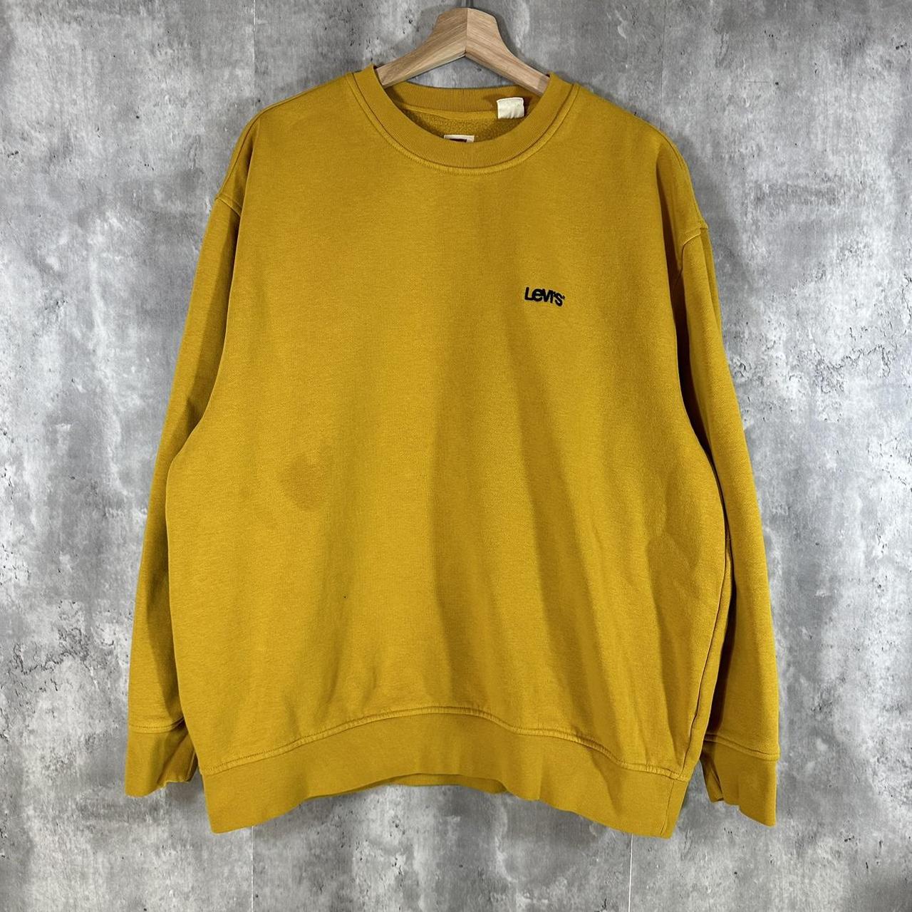 Levi’s Yellow Pullover Sweater Labelled Size:... - Depop