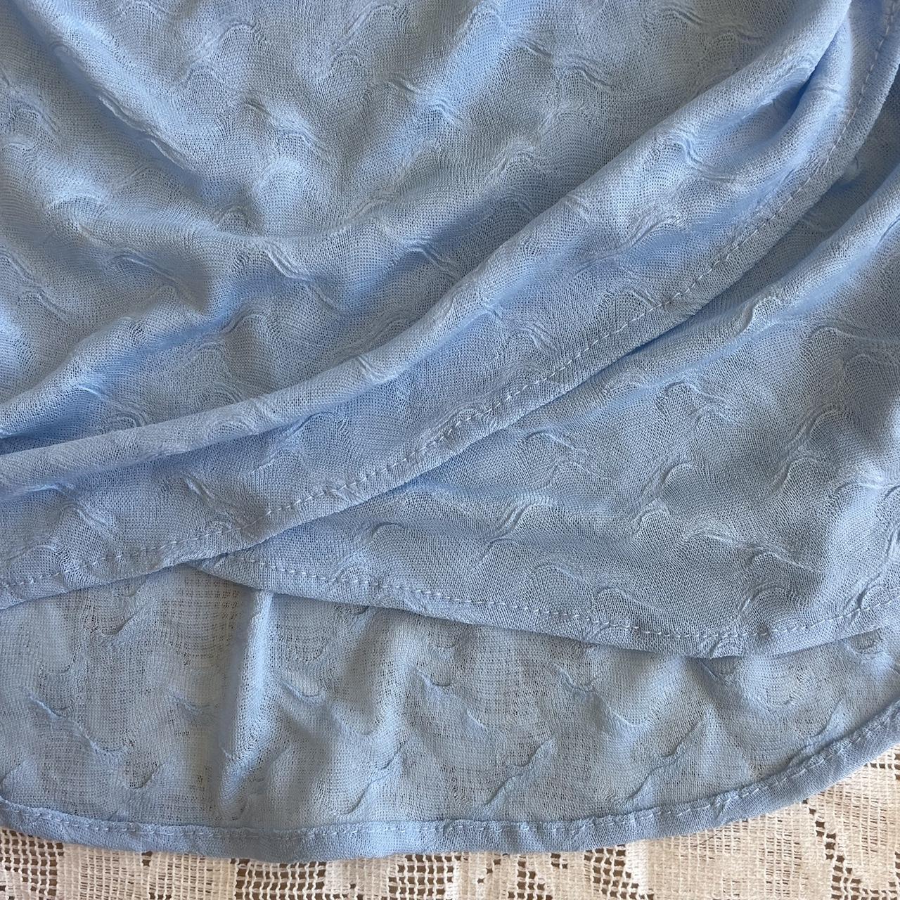 baby blue cowl neck cami - brand is mystic - fits... - Depop