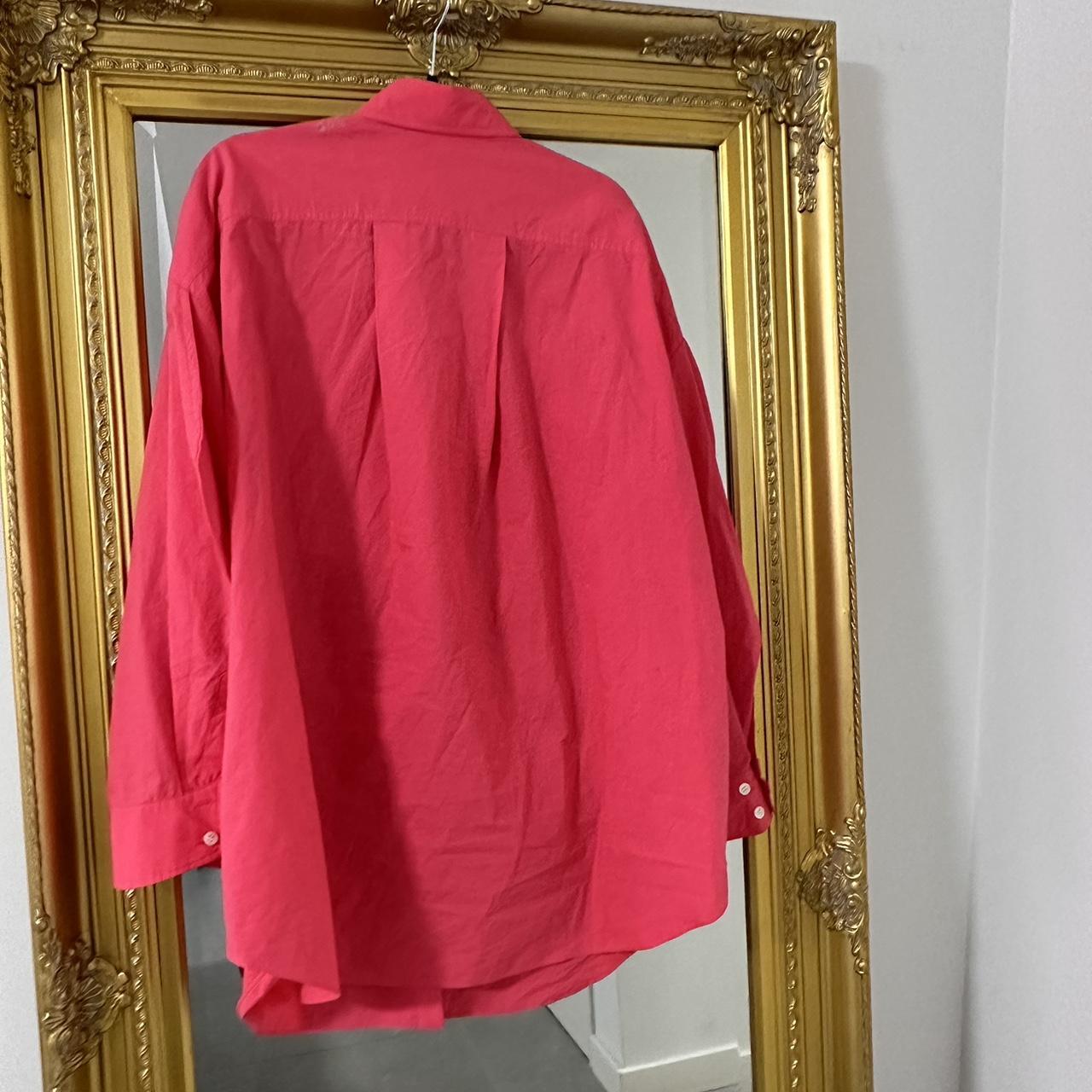 The Frankie Shop Women's Pink and Red Shirt | Depop