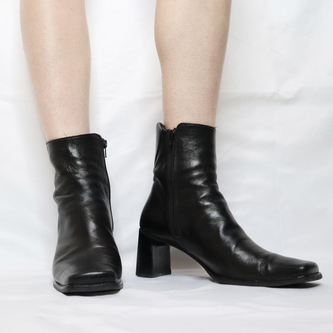 Jones Bootmaker Women's Black Boots | Depop