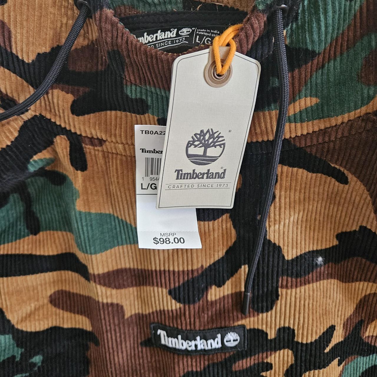 Camo timberland corduroy pullover hoodie