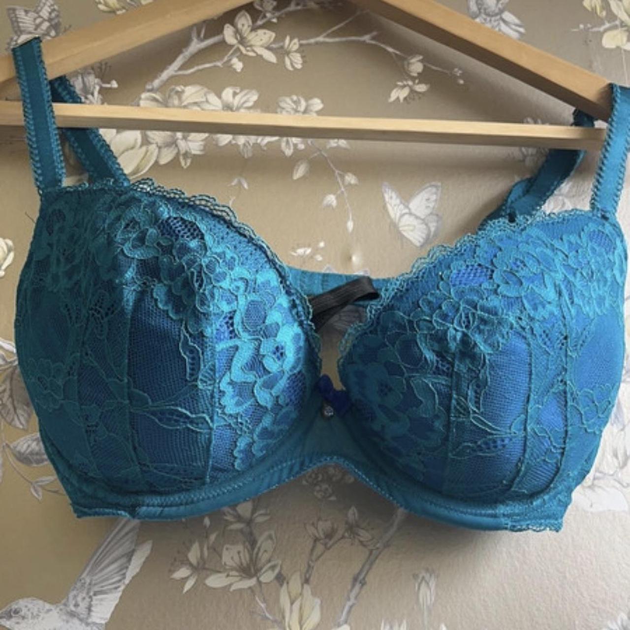 Ann Summers Women's Blue and Green Bra | Depop