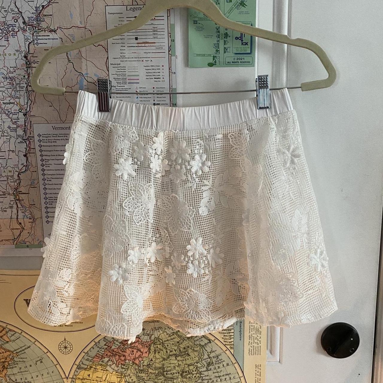 For Love & Lemons Women's White Skirt | Depop