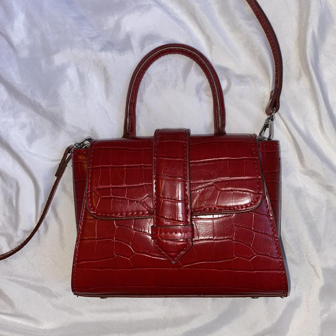 Small deep red Zara purse Size approx. 7in width... Depop