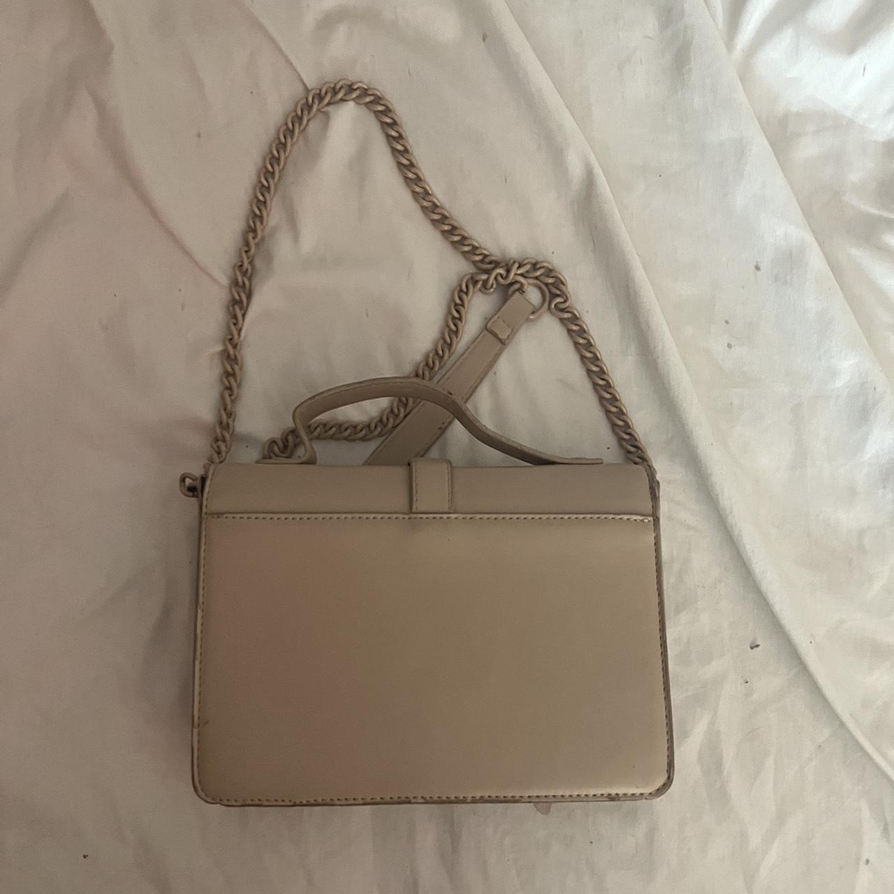 tan custom crossbody purse. broken at the side and... - Depop