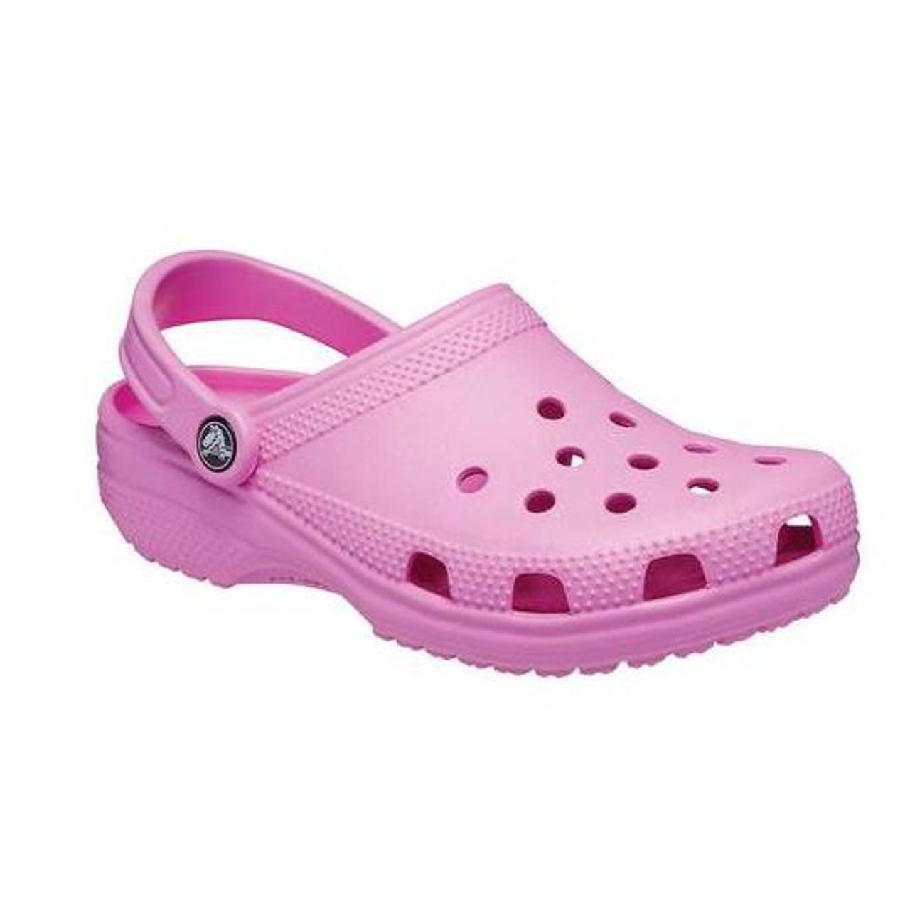 crocs classic clog in taffy pink. only worn once. in... - Depop