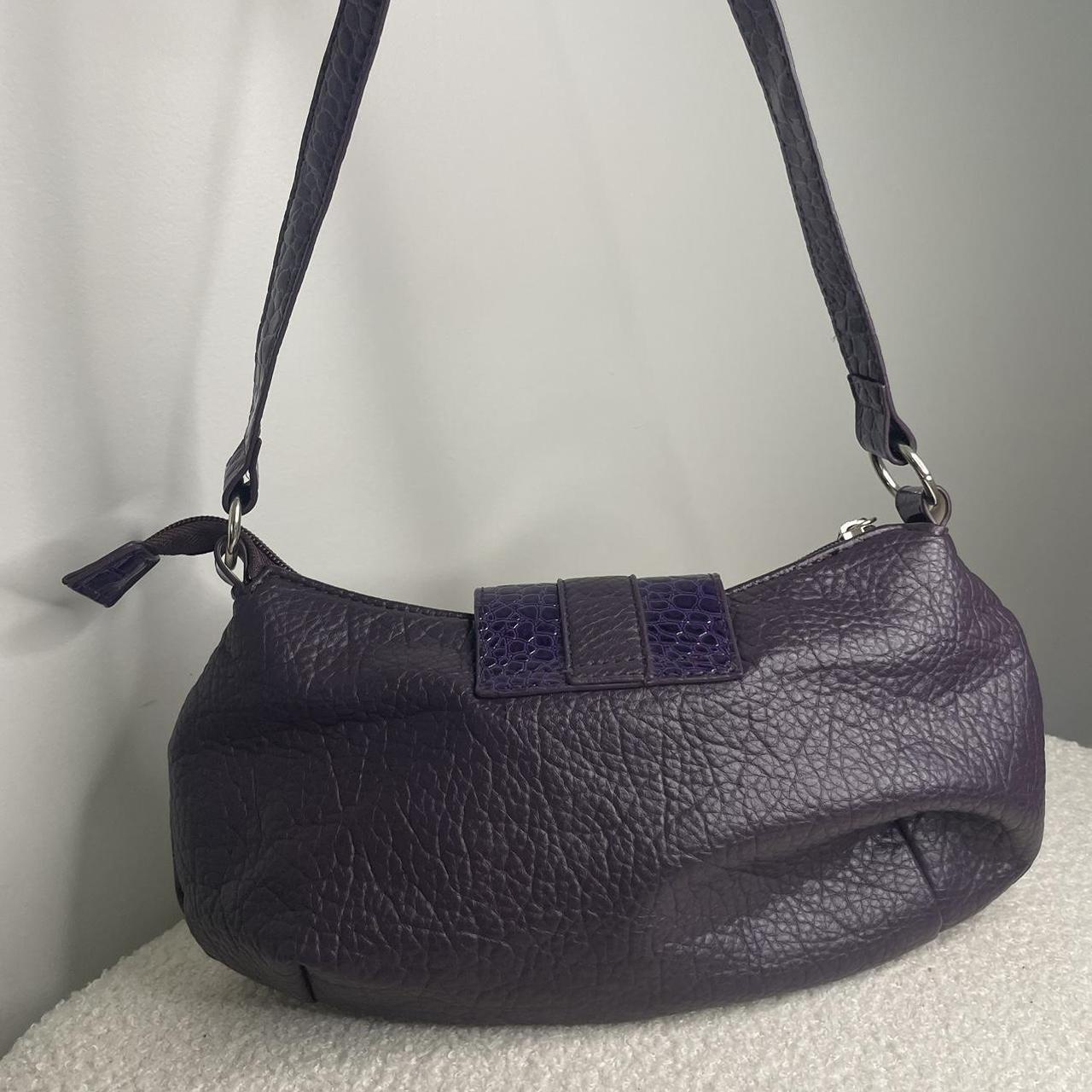 vintage dark purple cabrelli shoulder bag. in... - Depop