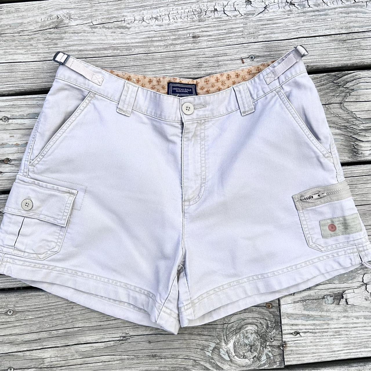 American Eagle Outfitters Women's Khaki Shorts Depop
