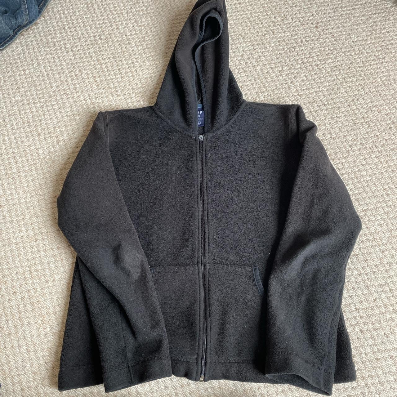 Y2K gap zip up hoodie - stylish - black - size... - Depop