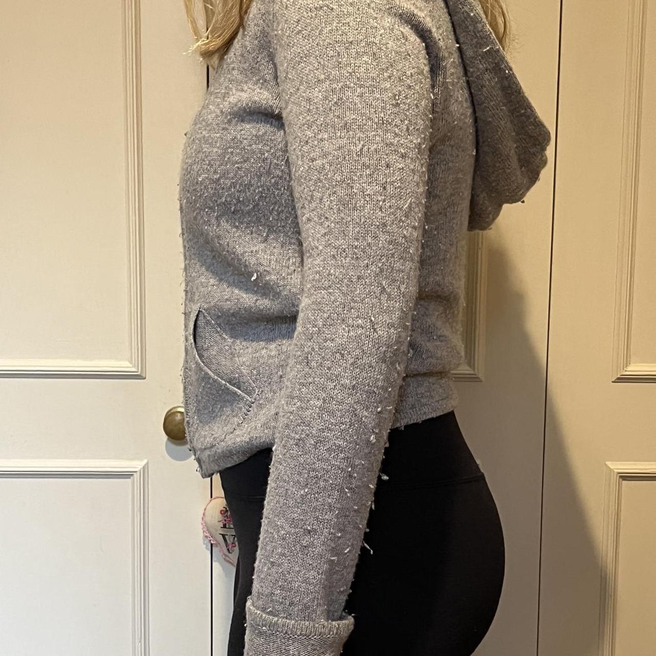 Brandy Melville Women's Grey Hoodie Depop