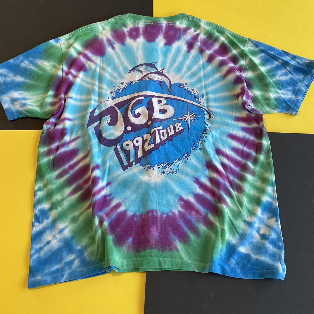 1992 Jerry Garcia Band Tour Tie Dye Shirt size xl... - Depop