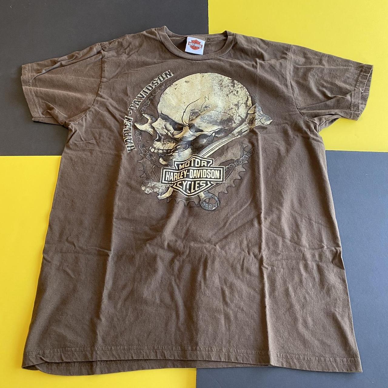 Y2K harley davidson motorcycle skull shirt...