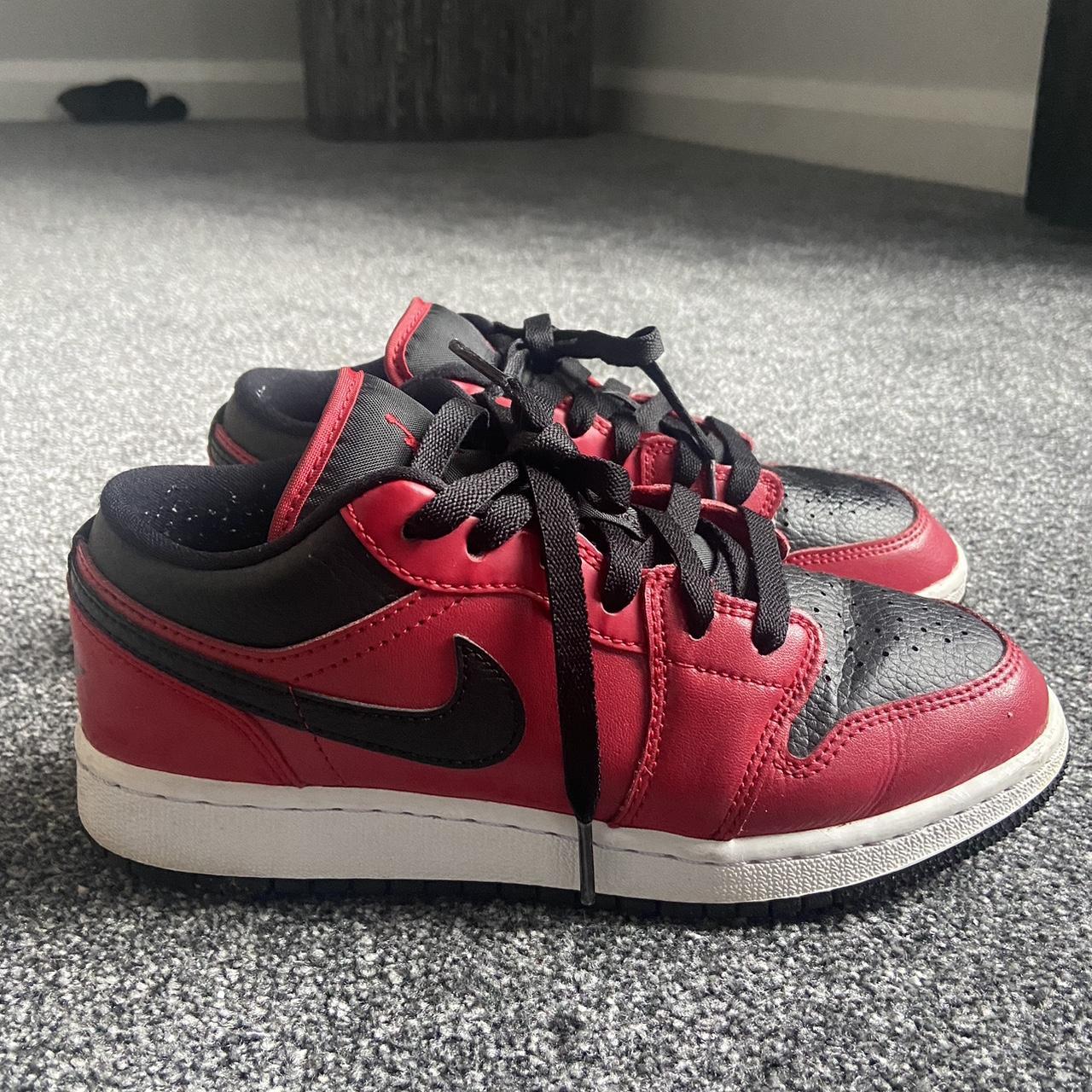 Nike Red and Black Trainers | Depop