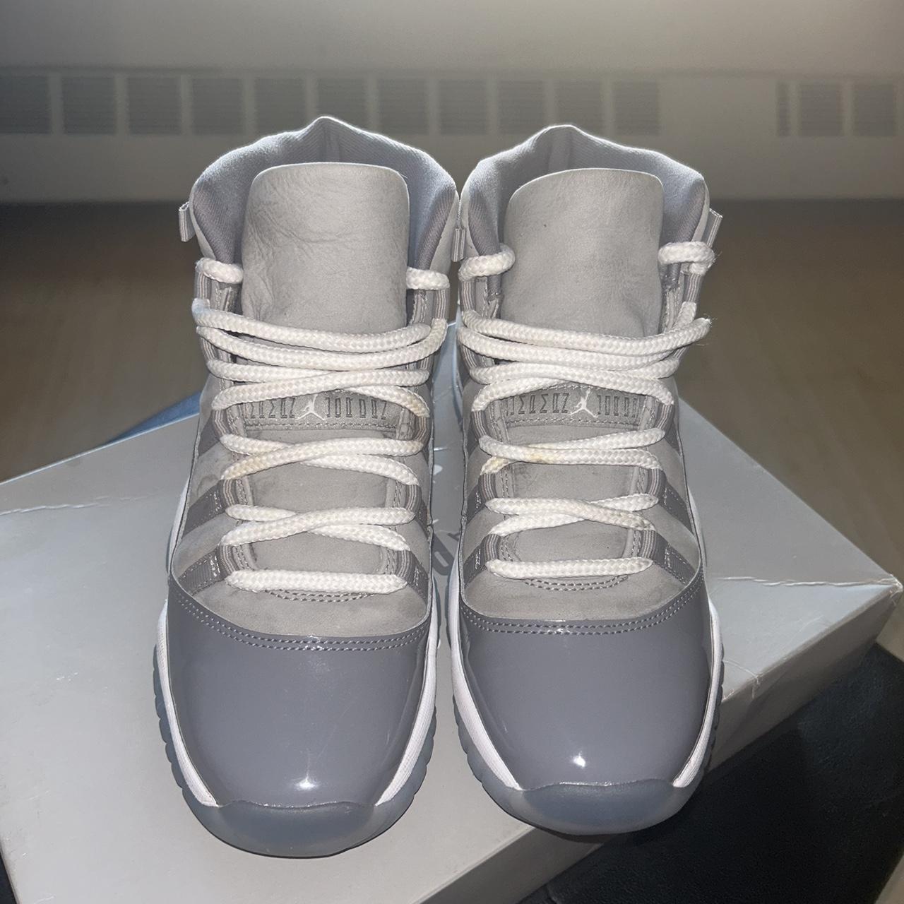 grey and white jordan 11