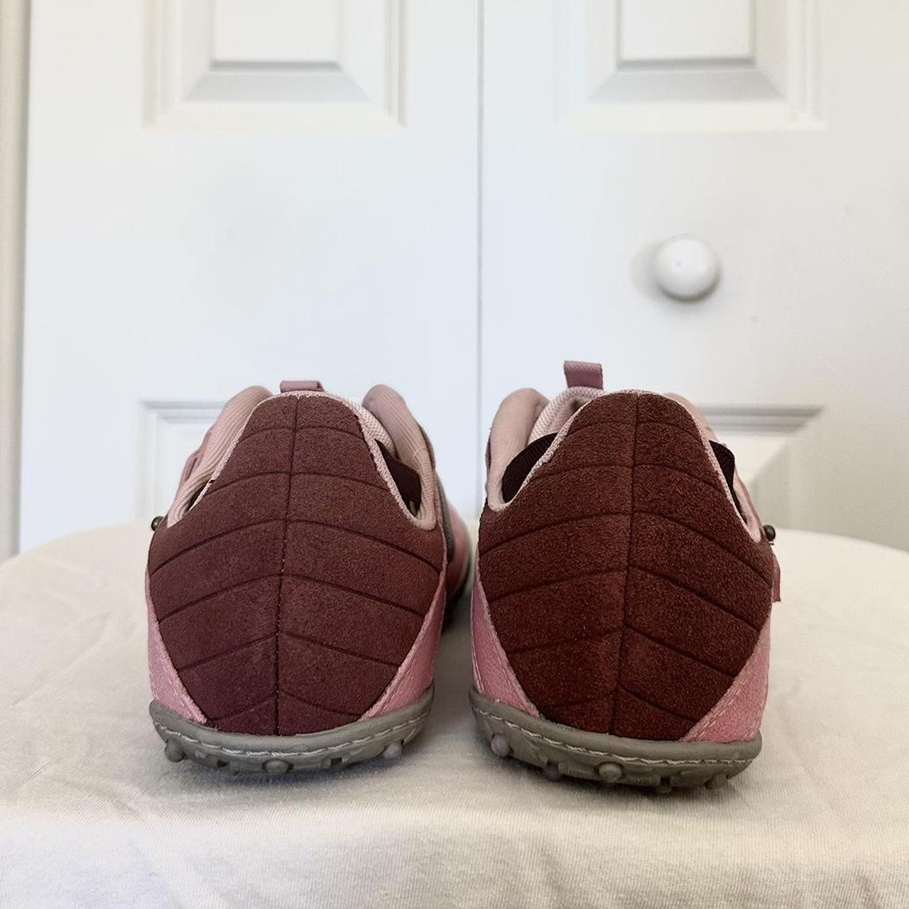 Diesel Women's Pink and Burgundy Trainers | Depop