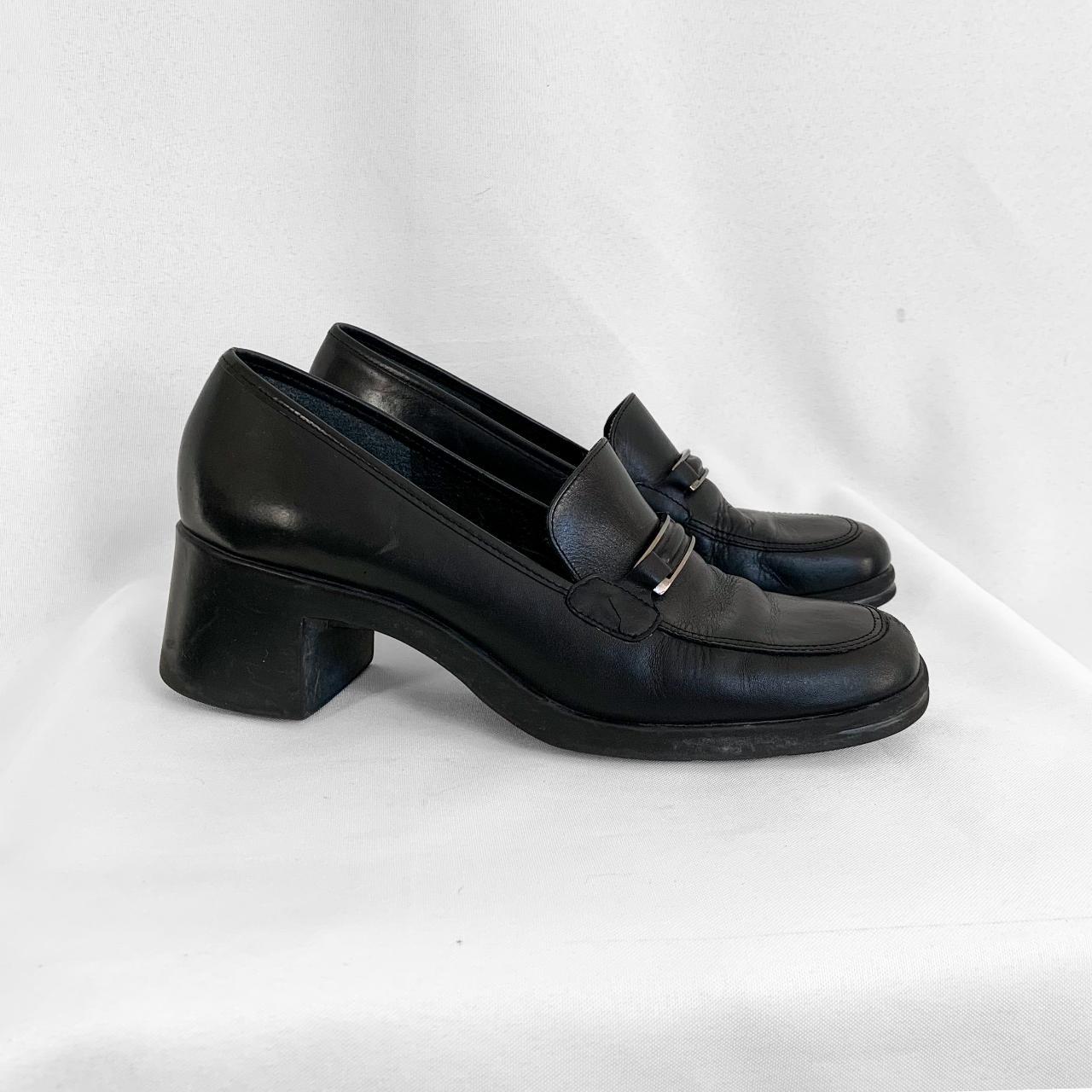 Women's Black and Silver Loafers | Depop