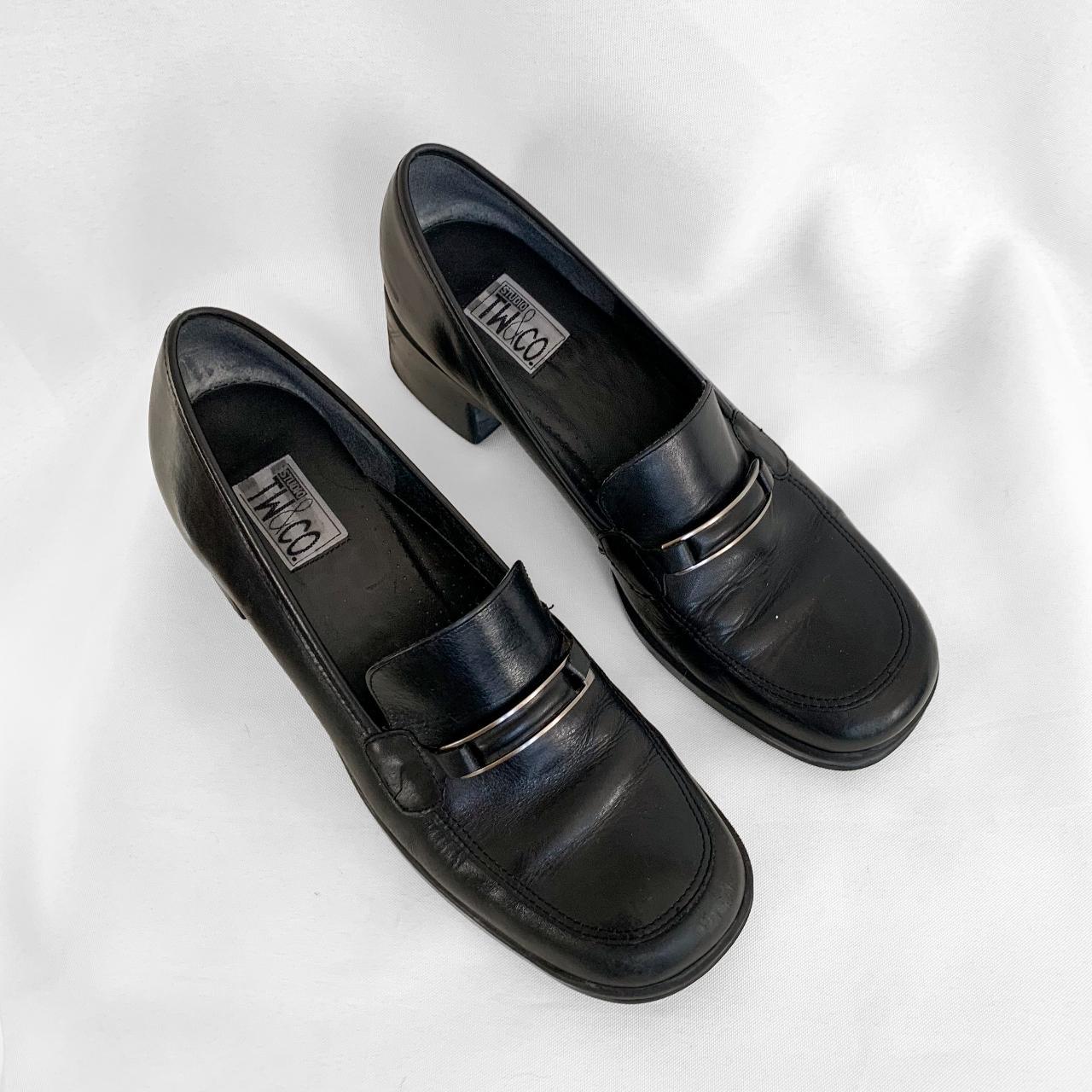 Women's Black and Silver Loafers | Depop