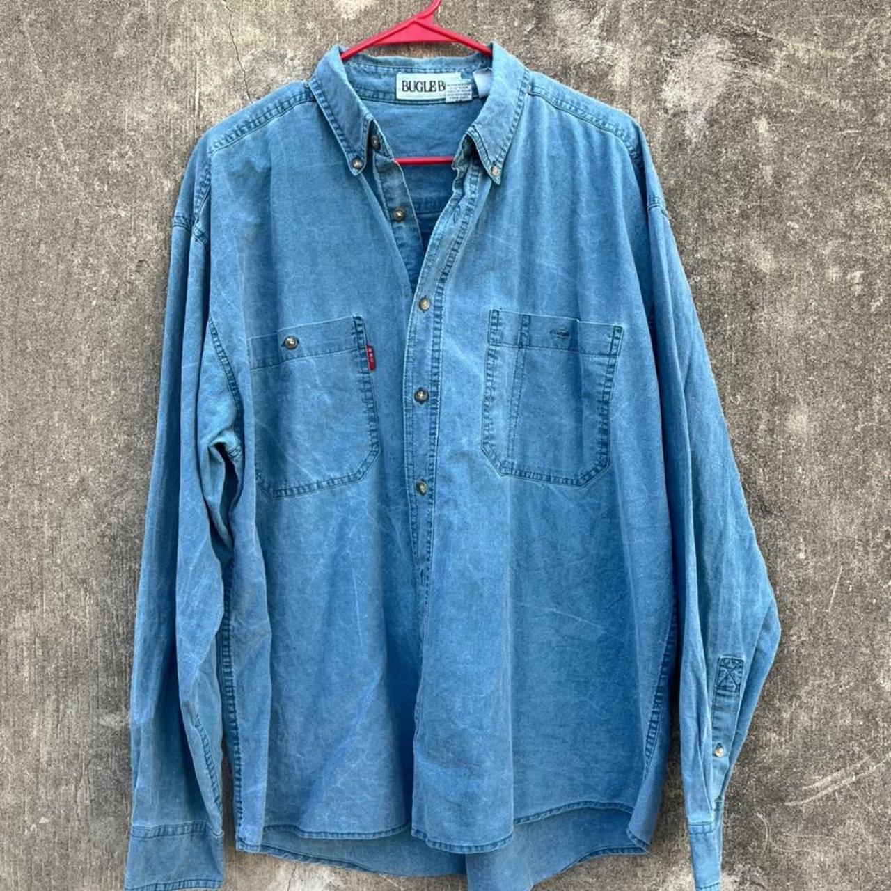 Bugle Boy Men's Green Shirt Depop