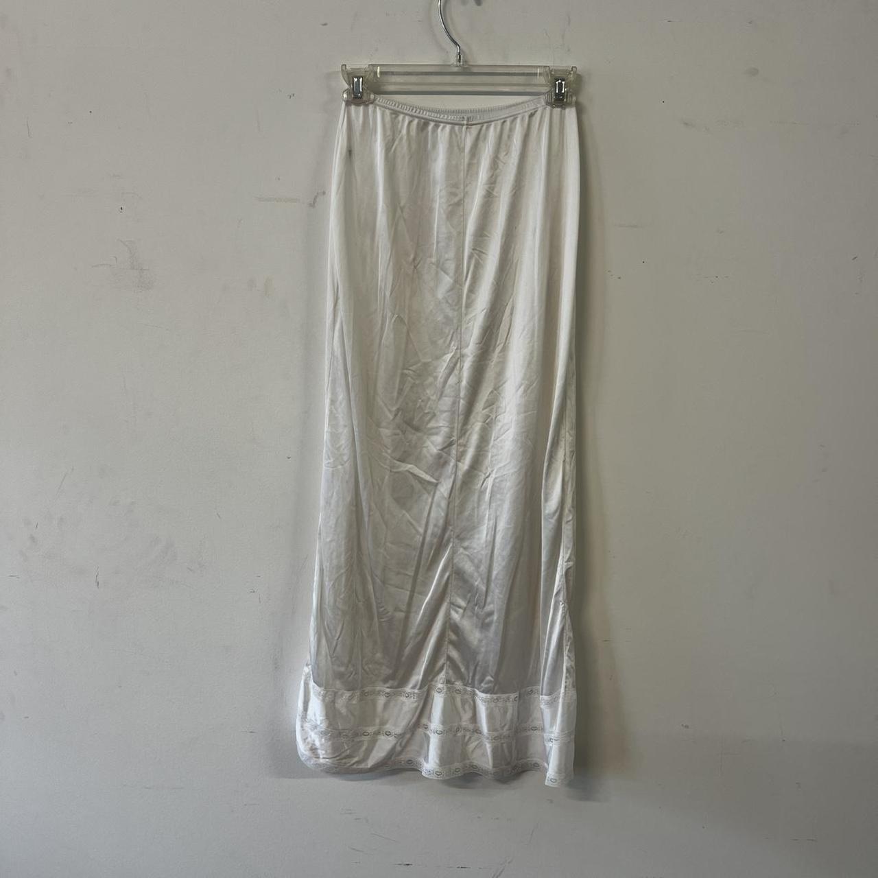 Vintage Women's Skirt - White/Cream - M – Vintage… - image 1