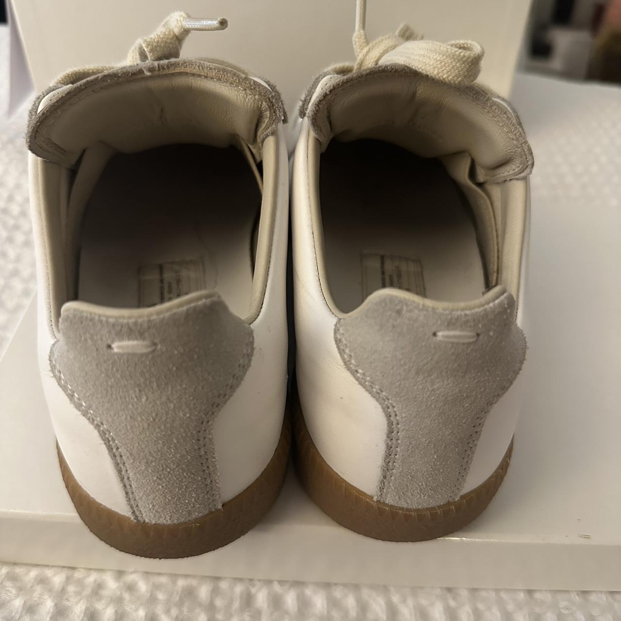 Maison Margiela Women's White and Grey Trainers | Depop