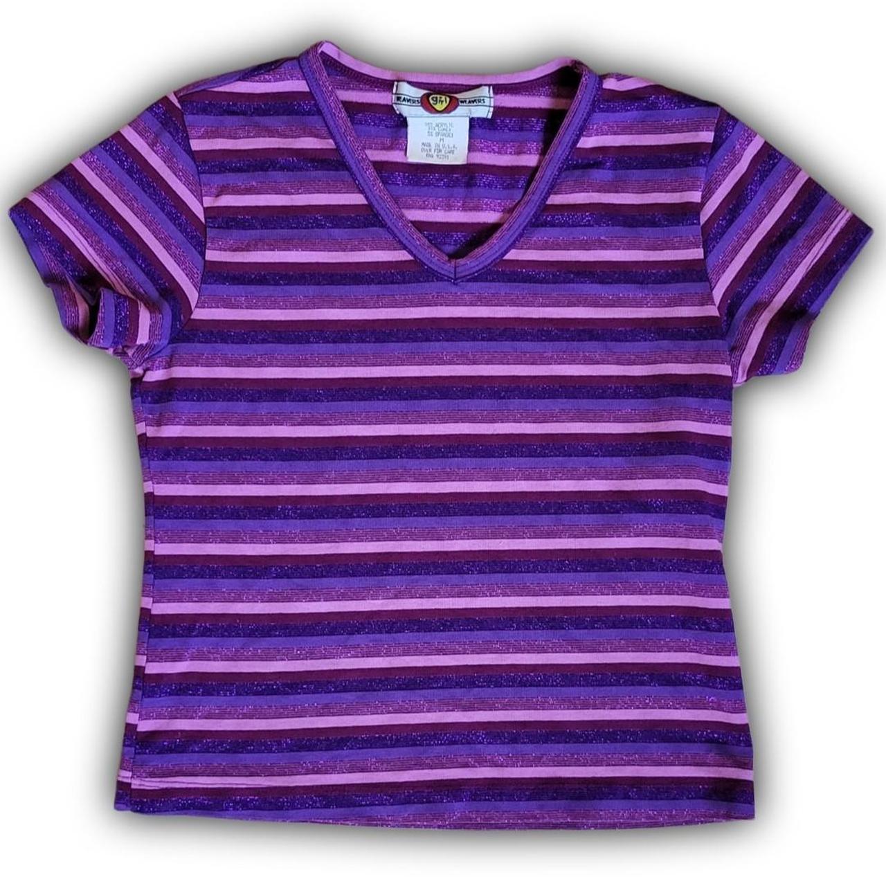 💙 Vintage No Boundaries STRETCH Striped Shirt - Depop