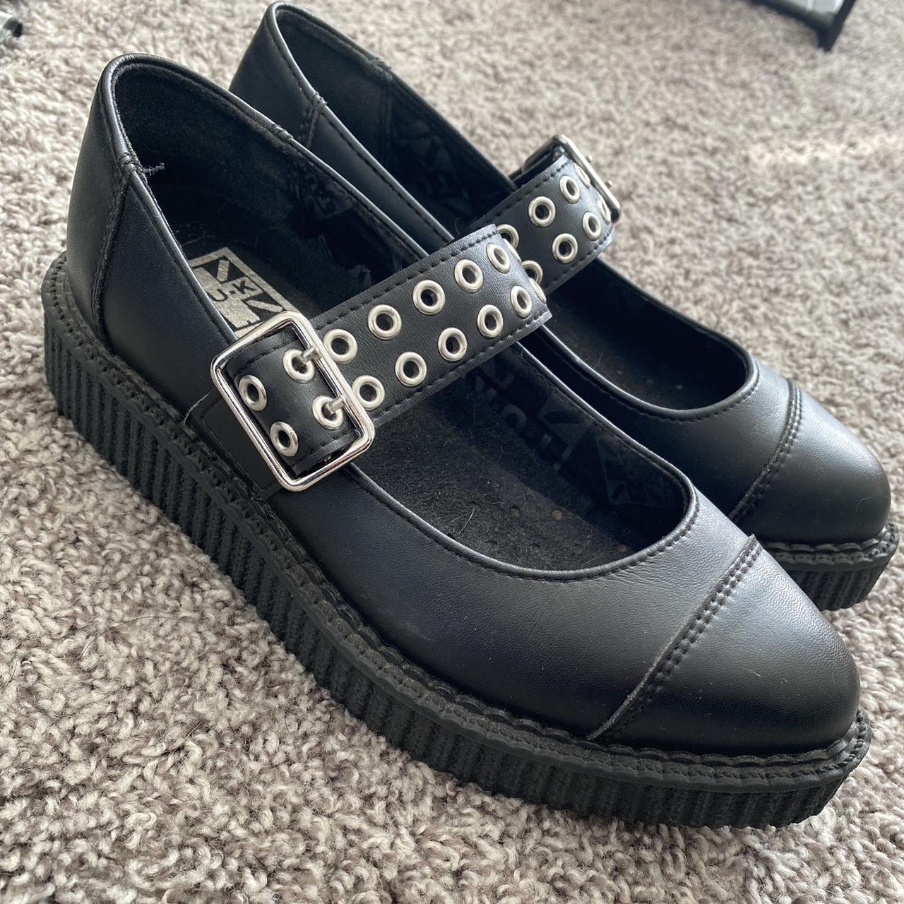 TUK belt buckle shoes 🖤 Worn once, sat in my closet... - Depop