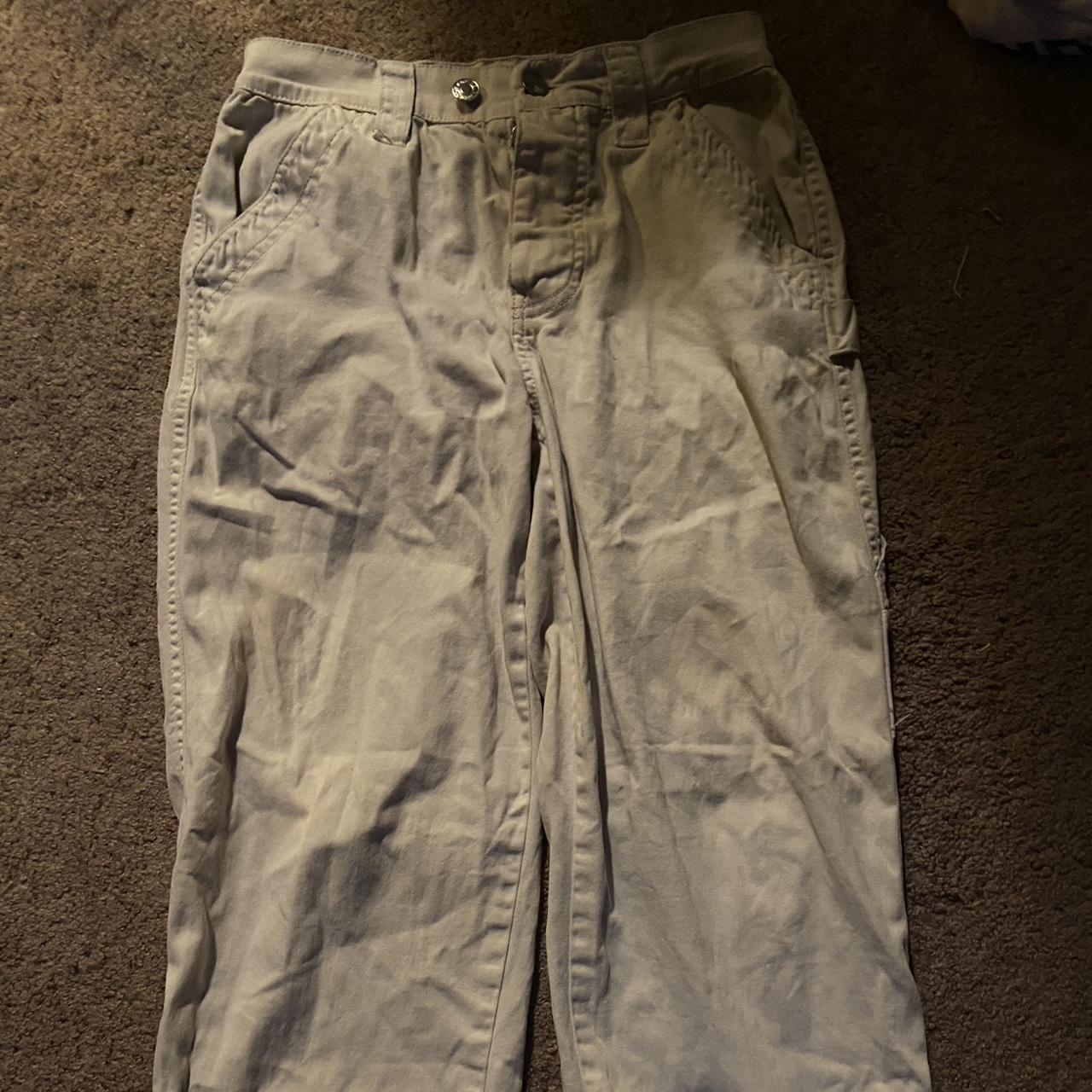 tilly’s rsq khaki colored cargo pants size 24 (fits... Depop