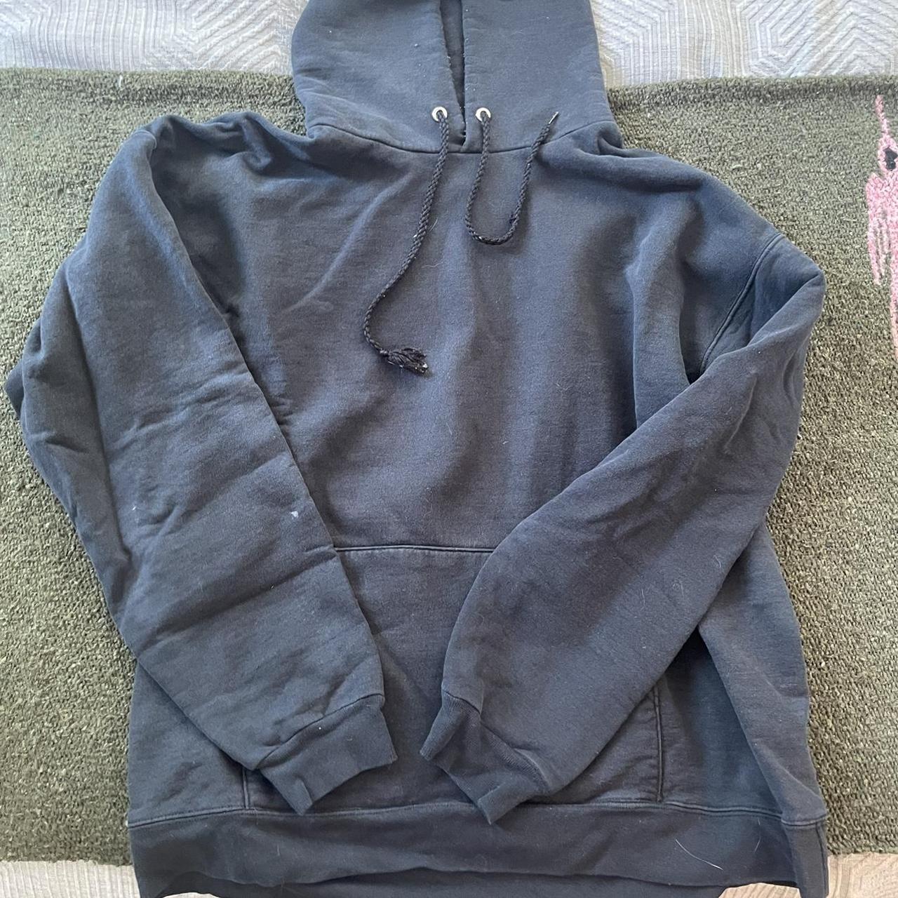 Hanes Men's Black Hoodie | Depop