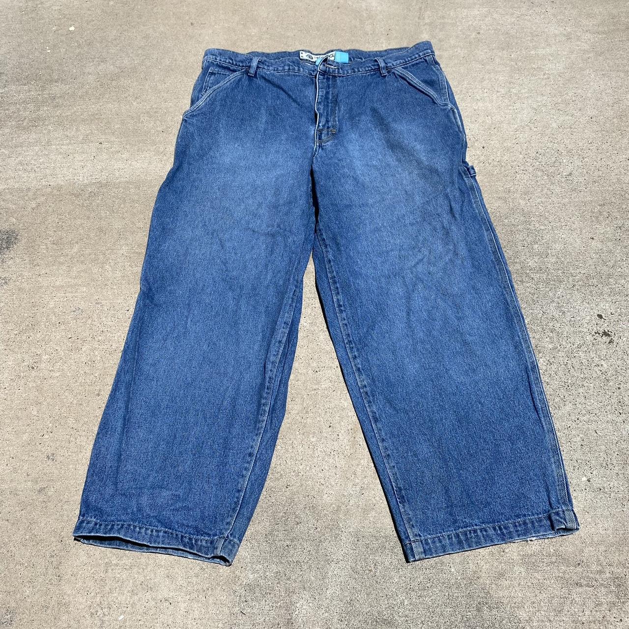 vintage 90s physsci baggy carpenter denim jeans... - Depop