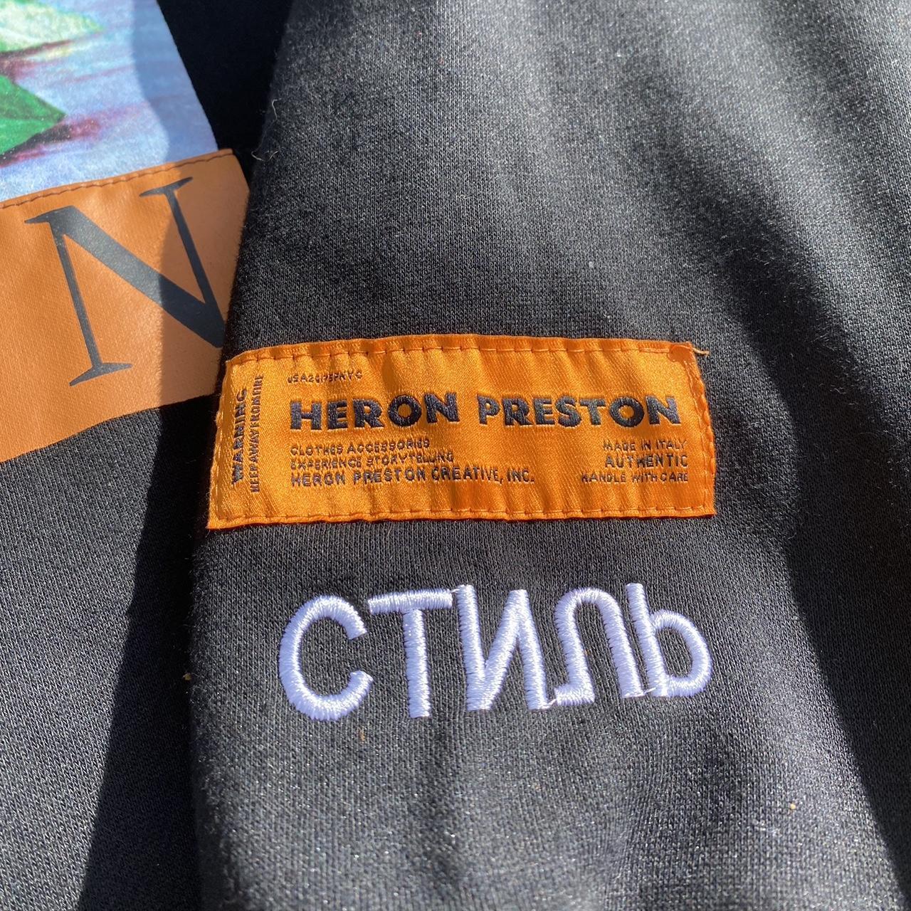 Heron Preston made in Italy Black embroidered... - Depop