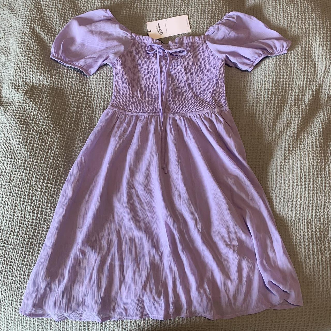 purple puff sleeve dress - nwt, bought off Amazon -... - Depop