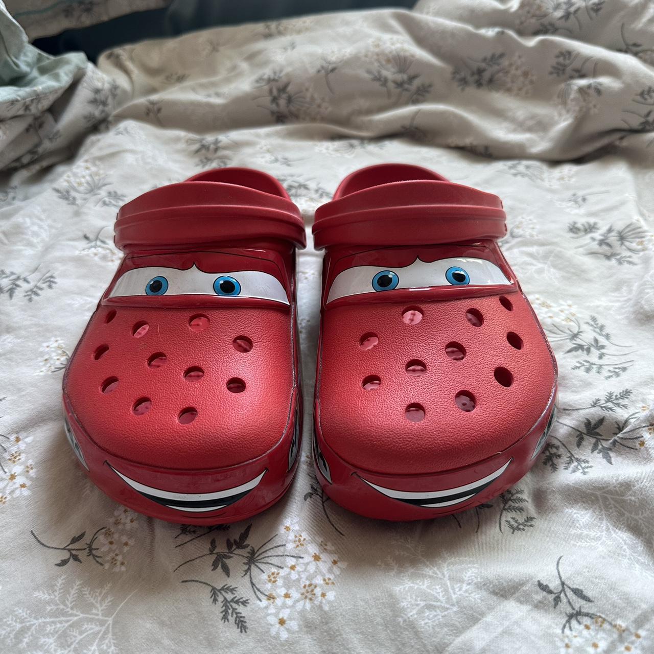 lighting mcqueen crocs size us mens 4 women’s 6... - Depop