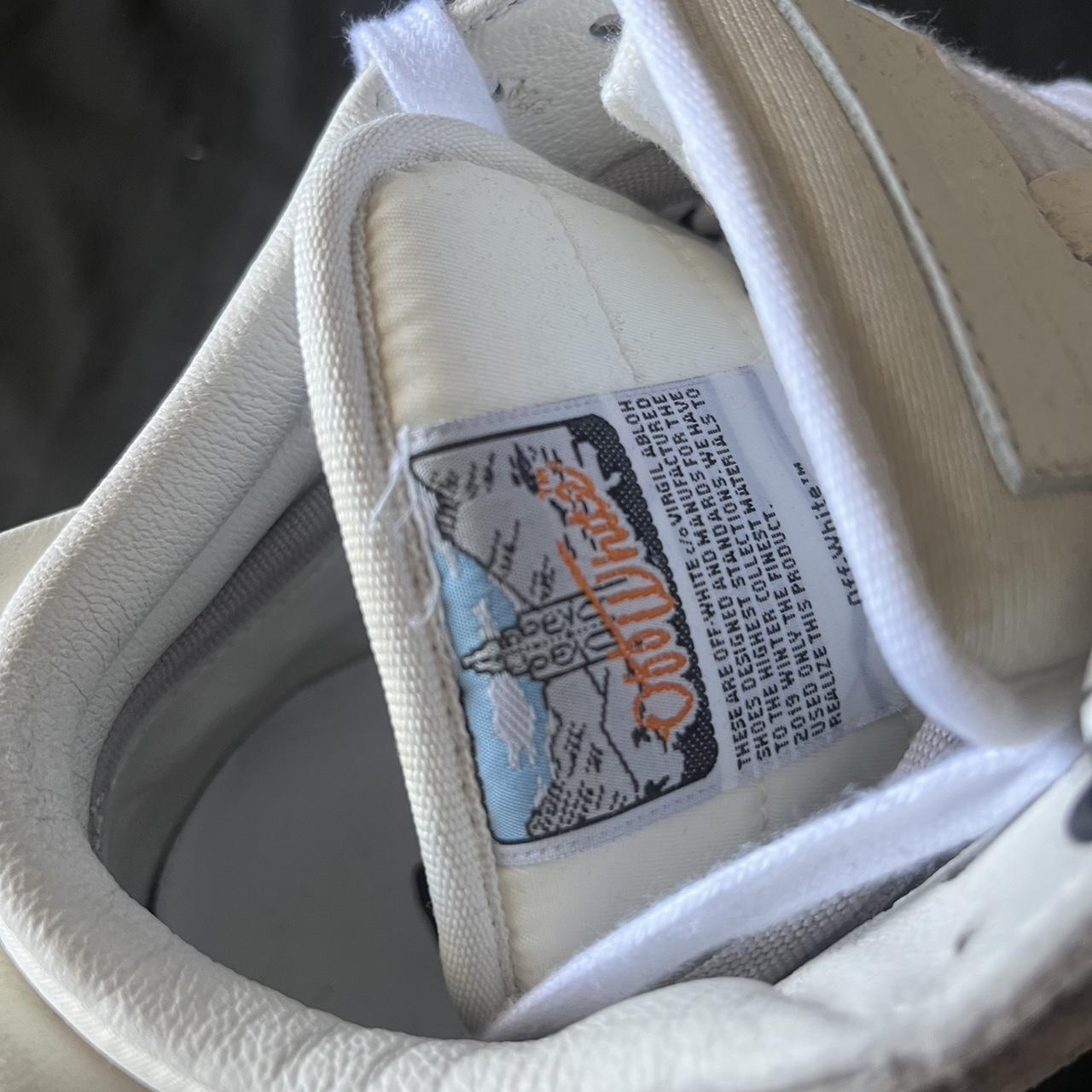 off white trainer worn once only a slight crease... - Depop