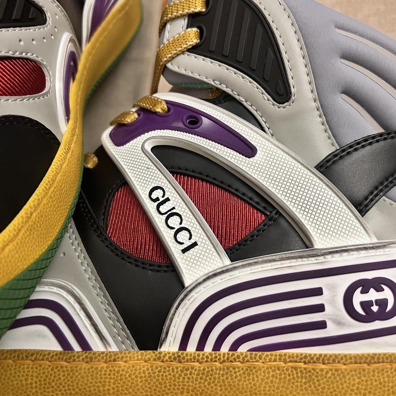 スニーカー GUCCI MULTICOLOR LEATHER AND FABRIC MULTICOLOR SNEAKERS Women's Screener sneaker in multicolor canvas | GUCCI® US